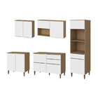 Cozinha Compacta Com Balcão E Paneleiro 05 Peças Juliana Aram