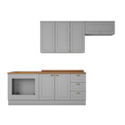 Cozinha Compacta Com Balcão Forno De Embutir Amy Casa 812