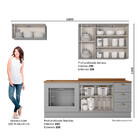 Cozinha Compacta Com Balcão Forno De Embutir Amy Casa 812