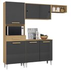 Cozinha Compacta Com Balcão Isabelle Atacama/grafite