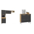 Cozinha Compacta Com Balcão Isabelle Atacama/grafite