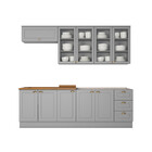 Cozinha Compacta Com Balcão Para Cooktop 6 Peças Amy Casa 812