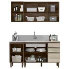 Cozinha Compacta Com Balcao Para Pia 160cm 4 Peças Mdf Kali N