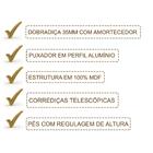 Cozinha Compacta Com Balcao Para Pia 160cm 4 Peças Mdf Kali N