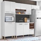 Cozinha Compacta Com Balcão Para Pia Turim 11 Portas Branco/w