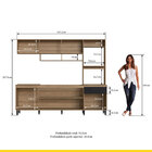 Cozinha Compacta Com Balcão Pia Antonela 245 Cm Armário Aéreo