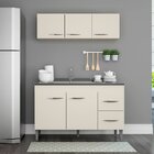 Cozinha Compacta Com Balcão Pia Mdp Champanhe Menu