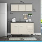 Cozinha Compacta Com Balcão Pia Mdp Champanhe Menu