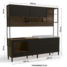 Cozinha Compacta Com Balcão Pop Kappesberg - Jacarandá/preto