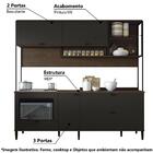 Cozinha Compacta Com Balcão Pop Kappesberg - Jacarandá/preto