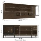 Cozinha Compacta Com Balcão Pop Kappesberg - Jacarandá/preto