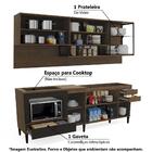 Cozinha Compacta Com Balcão Pop Kappesberg - Jacarandá/preto