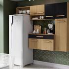 Cozinha Compacta Com Balcao Rubi Atacama Preto Arm Milani Sto