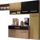 Cozinha Compacta Com Balcao Rubi Atacama Preto Arm Milani Sto