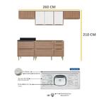 Cozinha Compacta Com Pia Inox 6 Peças Calábria Multimóveis Mp