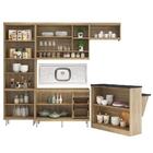 Cozinha Compacta Com Pia Inox E Bancada 6 Peças Sicília Multi