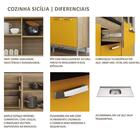 Cozinha Compacta Com Pia Inox E Bancada 6 Peças Sicília Multi