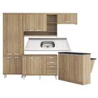 Cozinha Compacta Com Pia Inox E Bancada 6 Peças Sicília Multi