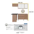 Cozinha Compacta Com Pia Inox E Mesa 5 Peças Calábria Multimó