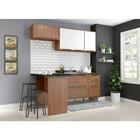 Cozinha Compacta Com Pia Inox E Mesa 5 Peças Calábria Multimó