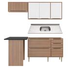 Cozinha Compacta Com Pia Inox E Mesa 5 Peças Calábria Multimó