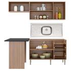 Cozinha Compacta Com Pia Inox E Mesa 5 Peças Calábria Multimó