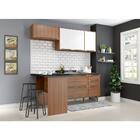 Cozinha Compacta Com Pia Inox E Mesa 5 Peças Calábria Multimó