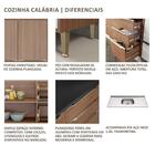 Cozinha Compacta Com Pia Inox E Mesa 6 Peças Calábria Multimó
