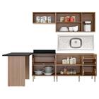 Cozinha Compacta Com Pia Inox E Mesa 6 Peças Calábria Multimó