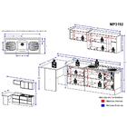 Cozinha Compacta Com Pia Inox, Mesa E Rodapé 8 Peças Calábria
