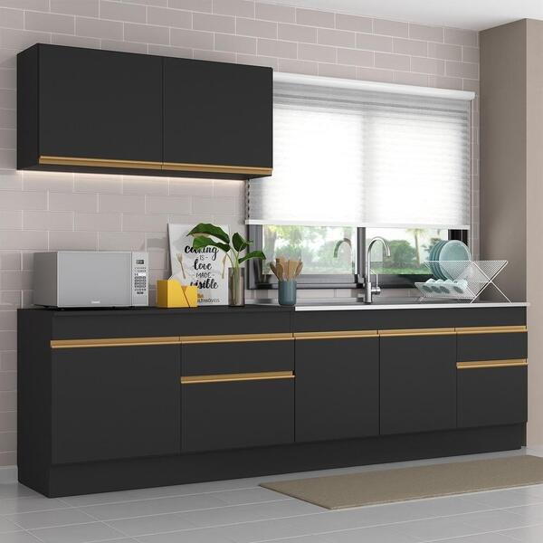 Cozinha Compacta Com Rodapé Veneza Multimóveis Mp2111 Com Arm