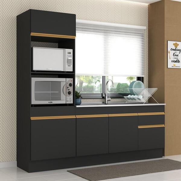 Cozinha Compacta Com Rodapé Veneza Multimóveis Mp2113 Com Arm