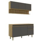 Cozinha Compacta Com Tampo 2 Peças 1 Aéreo 1 Balcão New York