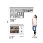 Cozinha Compacta Com Tampo 3 Peças 6 Portas 3 Gavetas Emily E