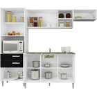 Cozinha Compacta Com Tampo 4 Peças Natália - Poquema - Preto