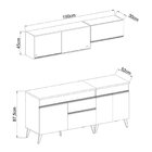 Cozinha Compacta Com Tampo 4 Peças Requinte Yescasa Preto