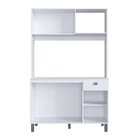 Cozinha Compacta Com Tampo 4 Portas 1 Gaveta Helena Branco