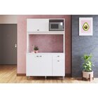 Cozinha Compacta Com Tampo 4 Portas 1 Gaveta Helena Branco