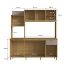 Cozinha Compacta Com Tampo 6 Portas 1 Gaveta 2 Nichos Para Fo