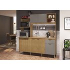 Cozinha Compacta Com Tampo 6 Portas 1 Gaveta 2 Nichos Para Fo