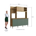 Cozinha Compacta Com Tampo 6 Portas 1 Gaveta 2 Nichos Para Fo