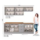 Cozinha Compacta Com Tampo 8 Peças Amy Casa 812