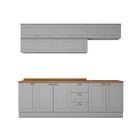 Cozinha Compacta Com Tampo 8 Peças Amy Casa 812