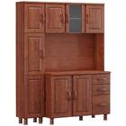 Cozinha Compacta Com Tampo Md3 Madeira Maciça Bronze Fnt