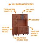 Cozinha Compacta Com Tampo Md3 Madeira Maciça Bronze Fnt