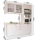 Cozinha Compacta Com Vidro 3 Peças 6 Portas 3 Gavetas Sevilha