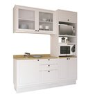 Cozinha Compacta Com Vidro 3 Peças 6 Portas 3 Gavetas Sevilha