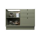 Cozinha Compacta Com Vidro 3 Peças 6 Portas 3 Gavetas Sevilha