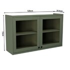 Cozinha Compacta Com Vidro 3 Peças 6 Portas 3 Gavetas Sevilha