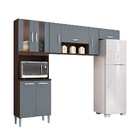 Cozinha Compacta Com Vidro 8 Portas Lavínia Poquema